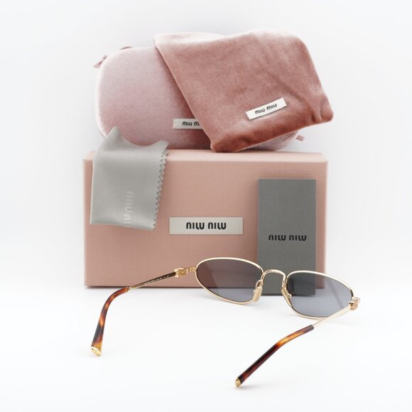 Miu Miu MUA52S 5AK40O Cat Eye Sunglasses - Gold/Grey - Picture 10 of 10